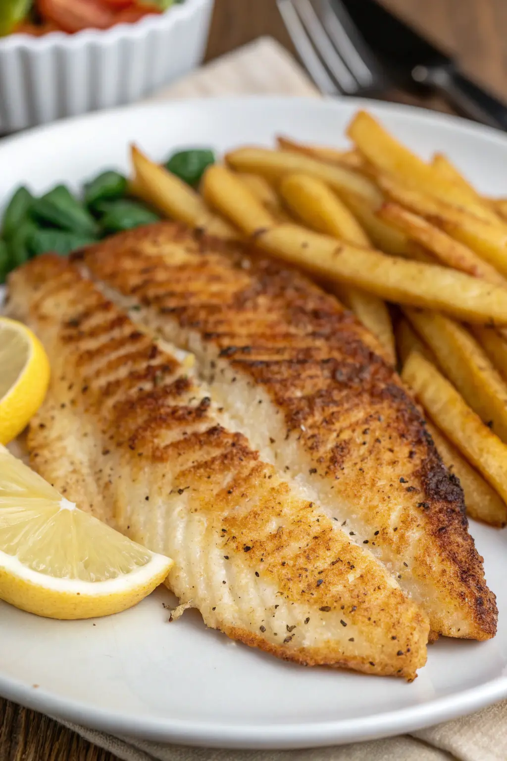 A delicious plate of Air Fryer Tilapia