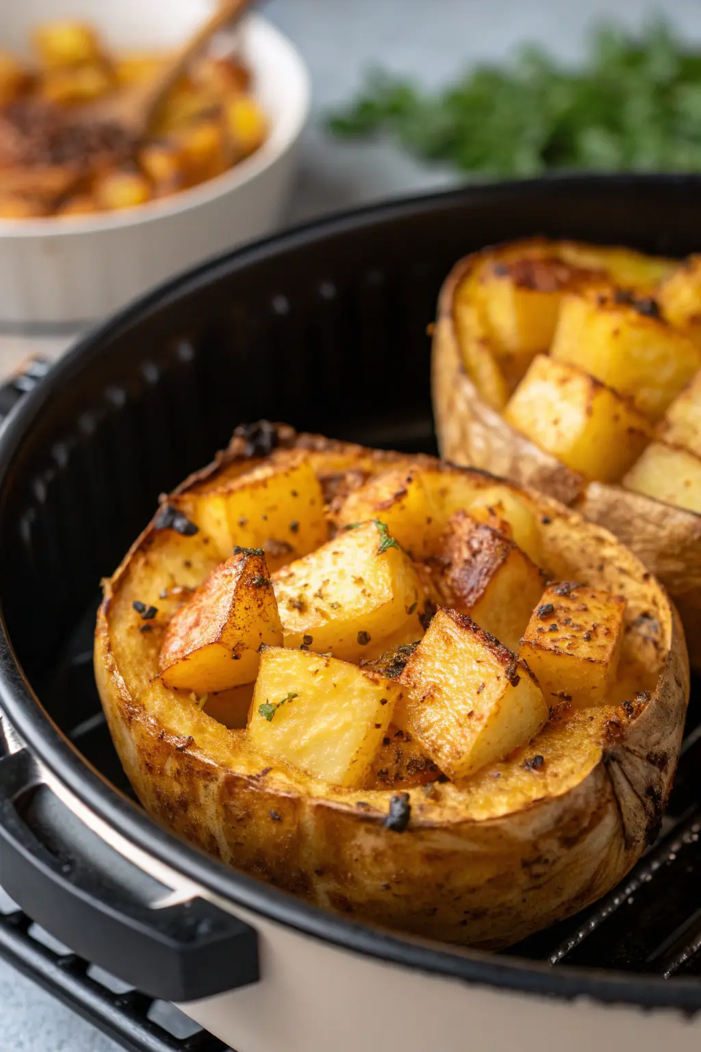A delicious plate of Air Fryer Rutabaga