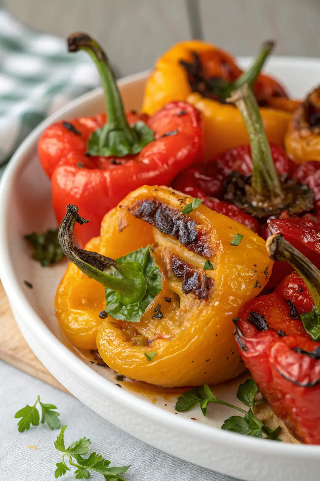 A delicious plate of Air Fryer Bell Peppers