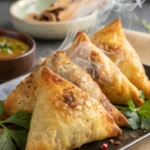 A delicious plate of Air Fryer Chicken Samosas