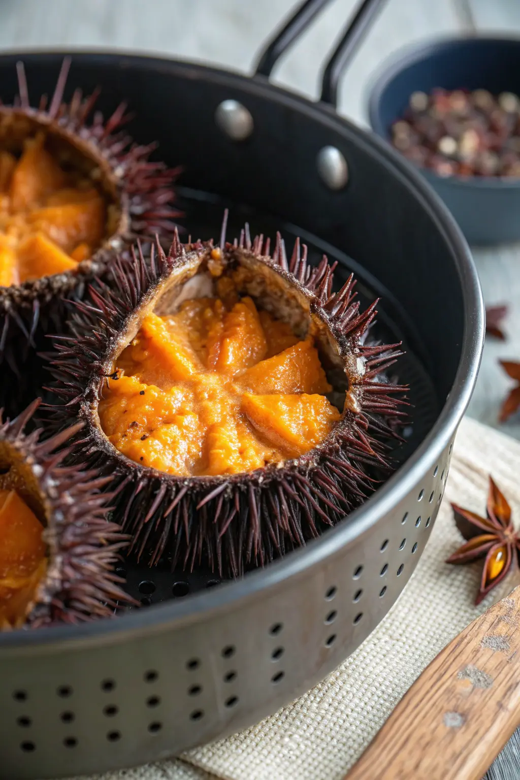 A delicious plate of Air Fryer Sea Urchin