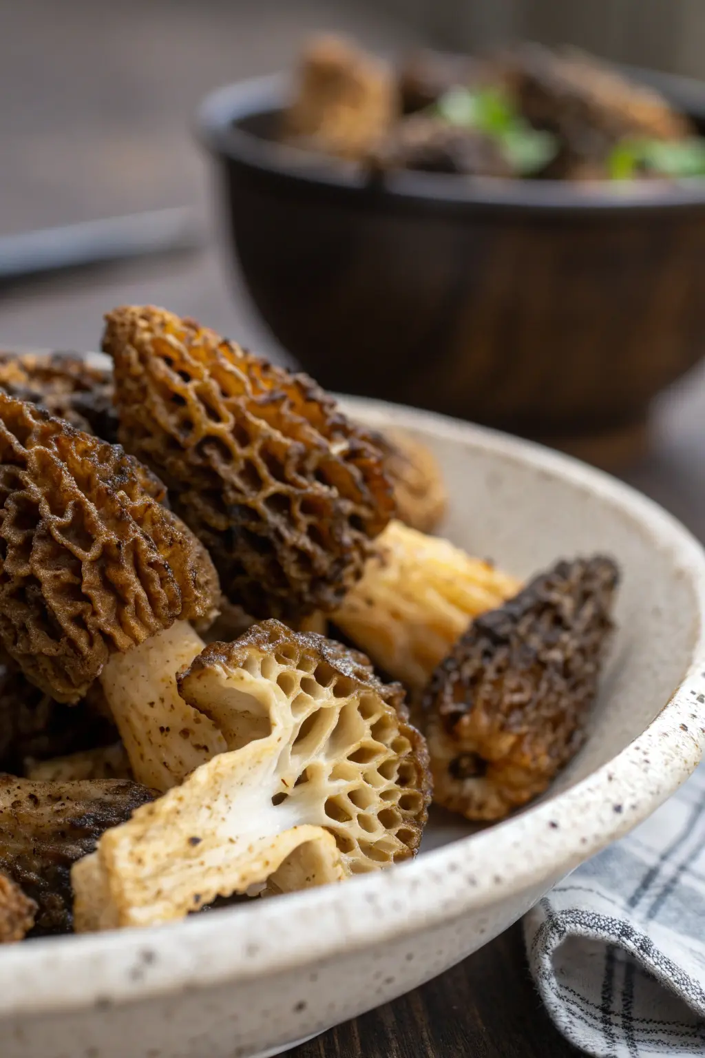 A delicious plate of Air Fryer Morels