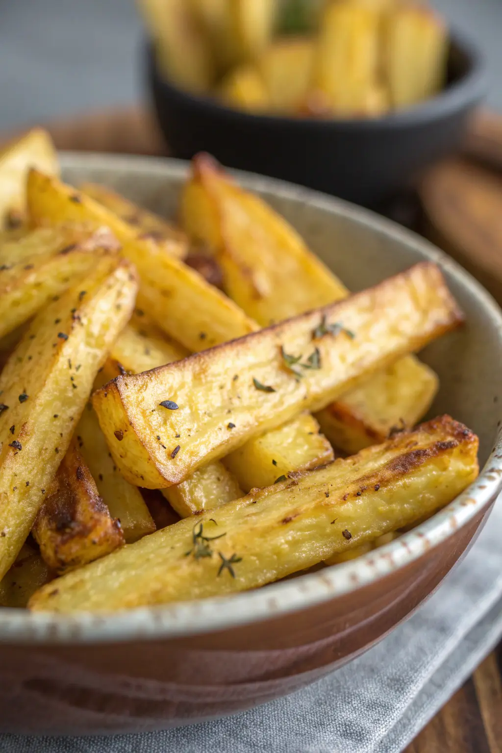 A delicious plate of Air Fryer Parsnips