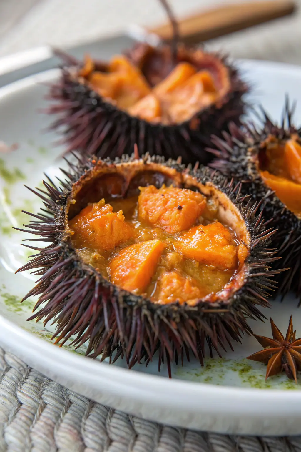 A delicious plate of Air Fryer Sea Urchin