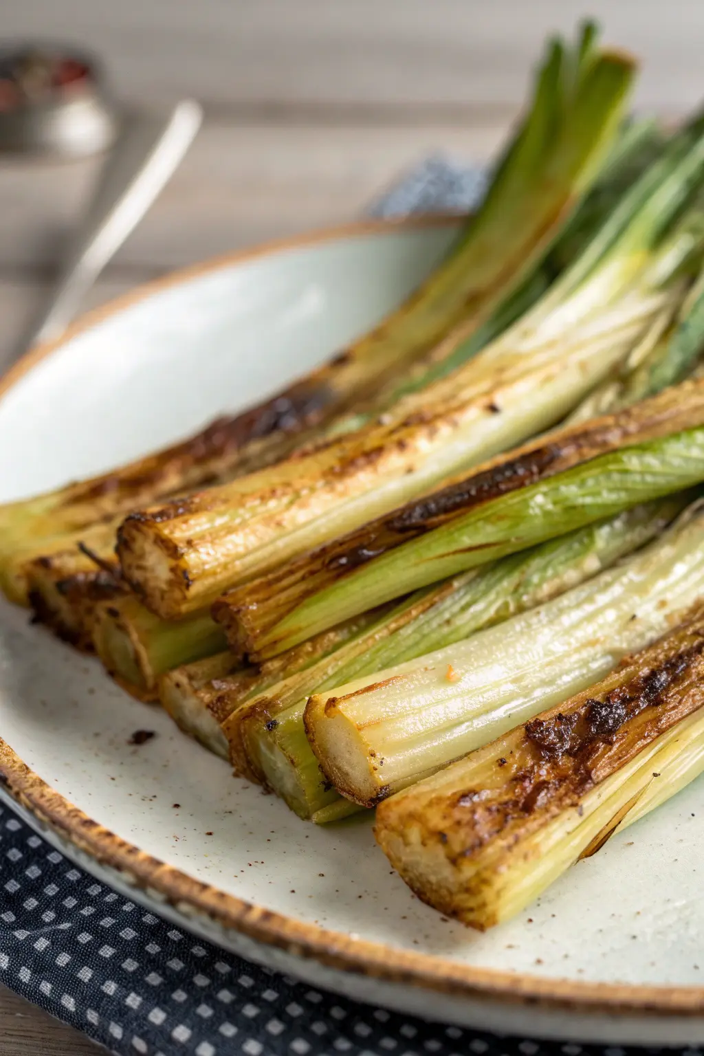 A delicious plate of Air Fryer Leeks