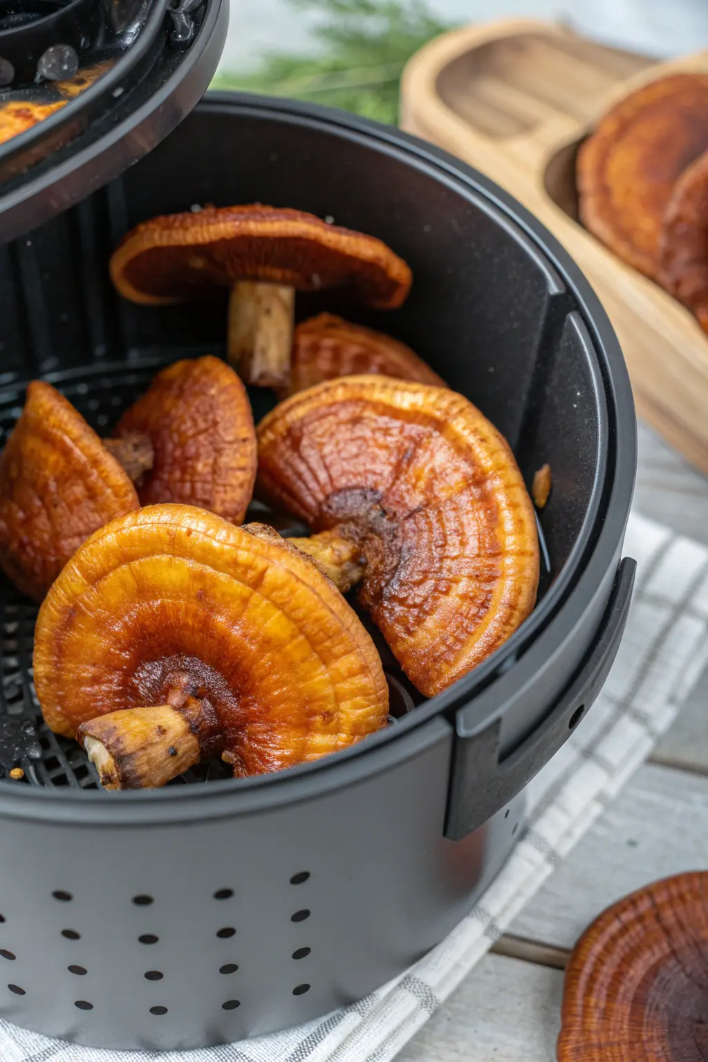 A delicious plate of Air Fryer Reishi