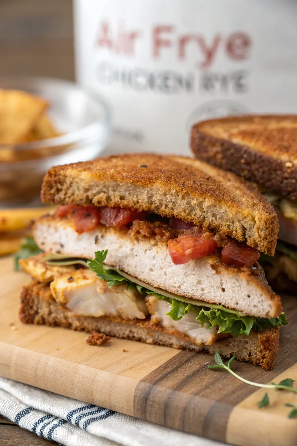 A delicious plate of Air Fryer Chicken Rye