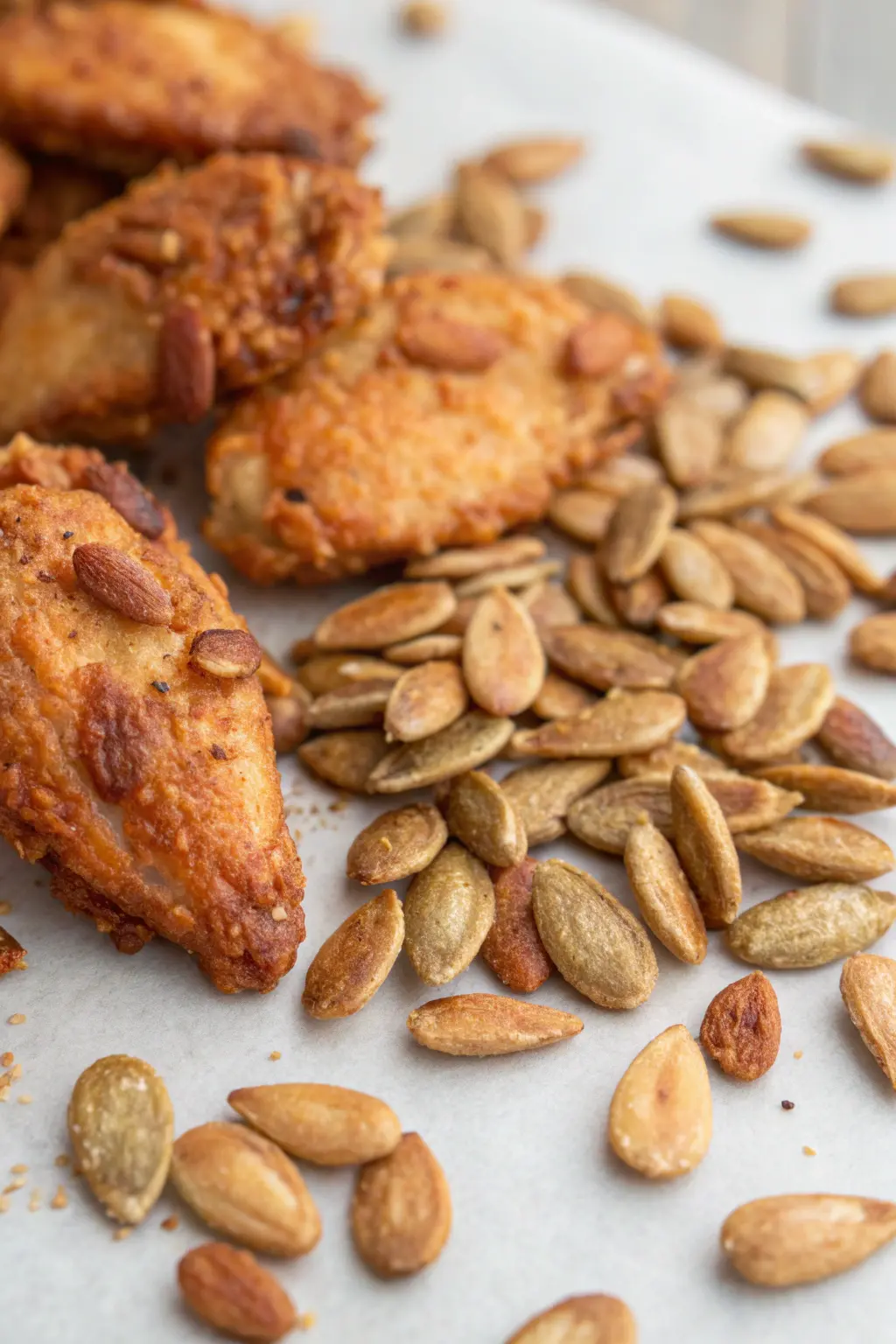 A delicious plate of Air Fryer Chicken Sunflower Seeds