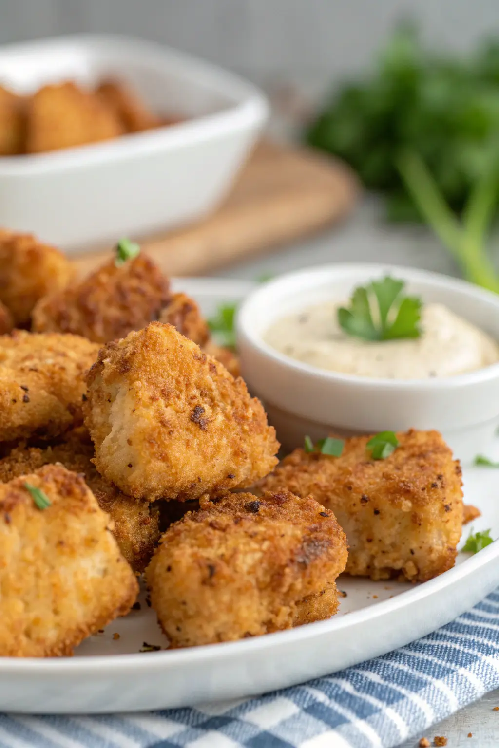 A delicious plate of Air Fryer Chicken Nuggets