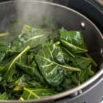 A delicious plate of Air Fryer Collard Greens