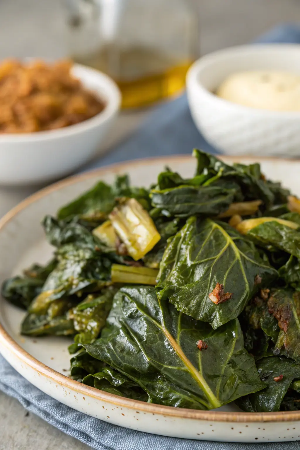 A delicious plate of Air Fryer Collard Greens