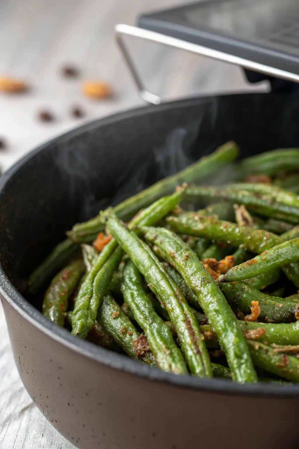 A delicious plate of Air Fryer Green Beans