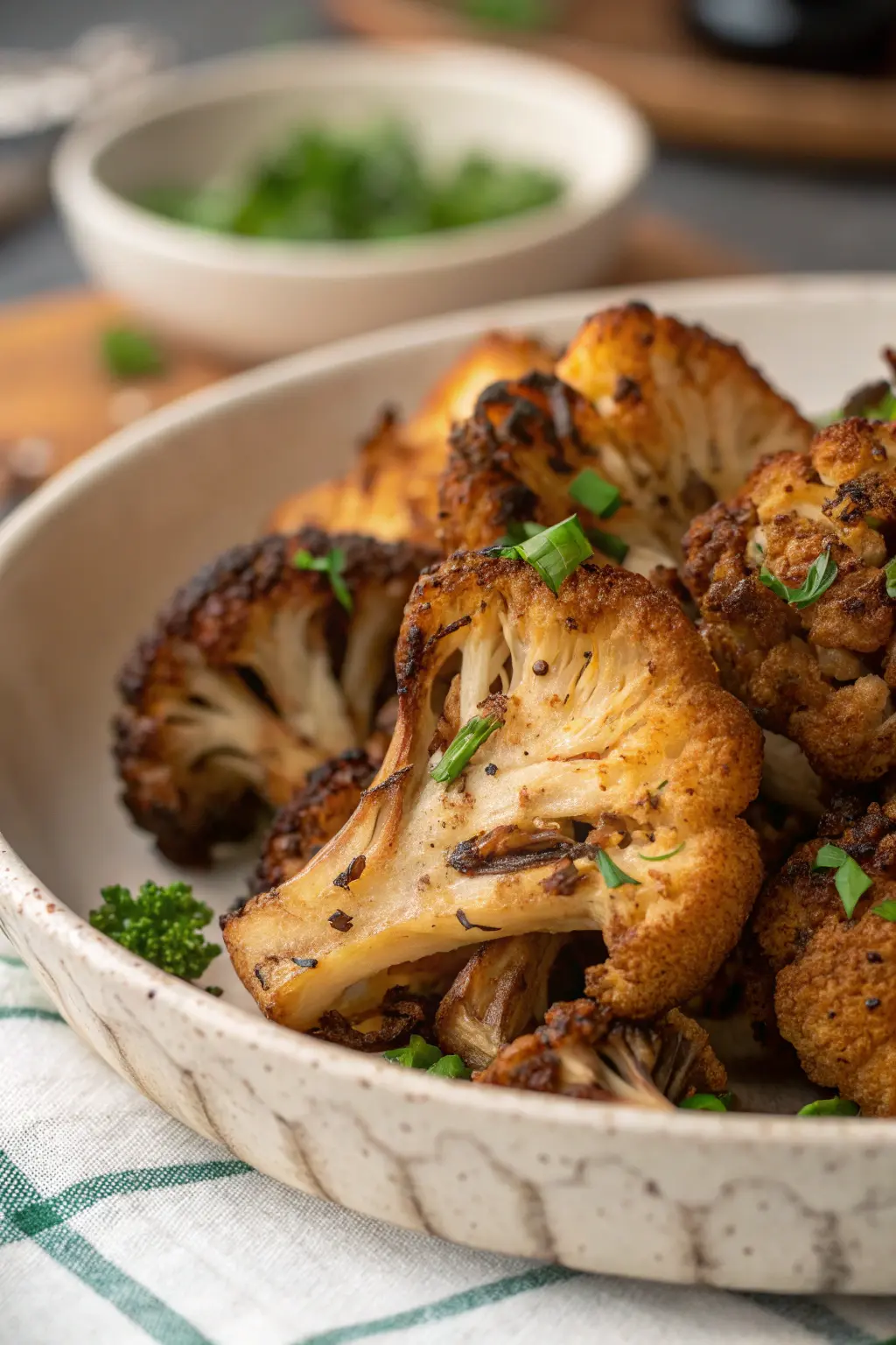 A delicious plate of Air Fryer Maitake