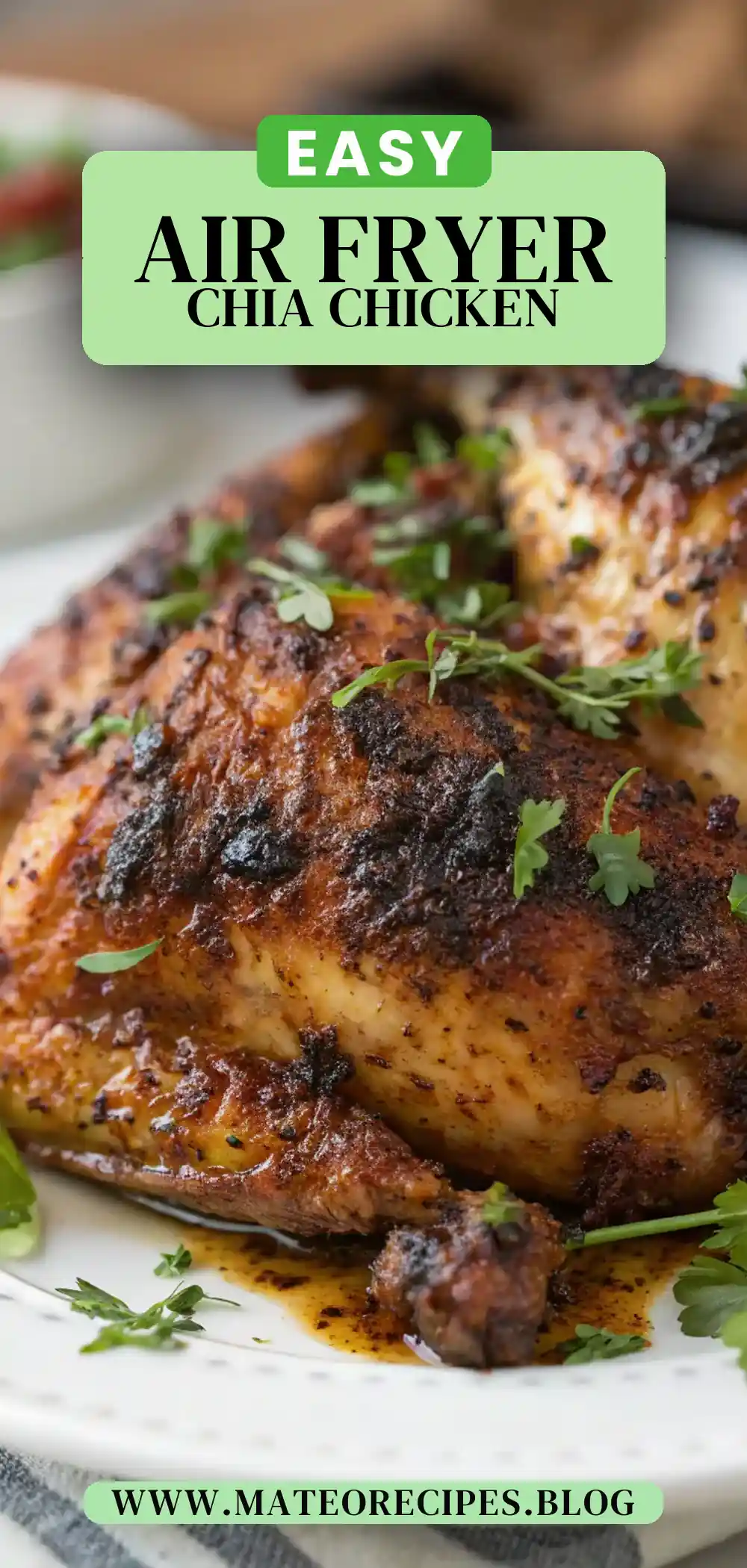 Pinterest pin 2 (Design 2) for Air Fryer Chicken Chia