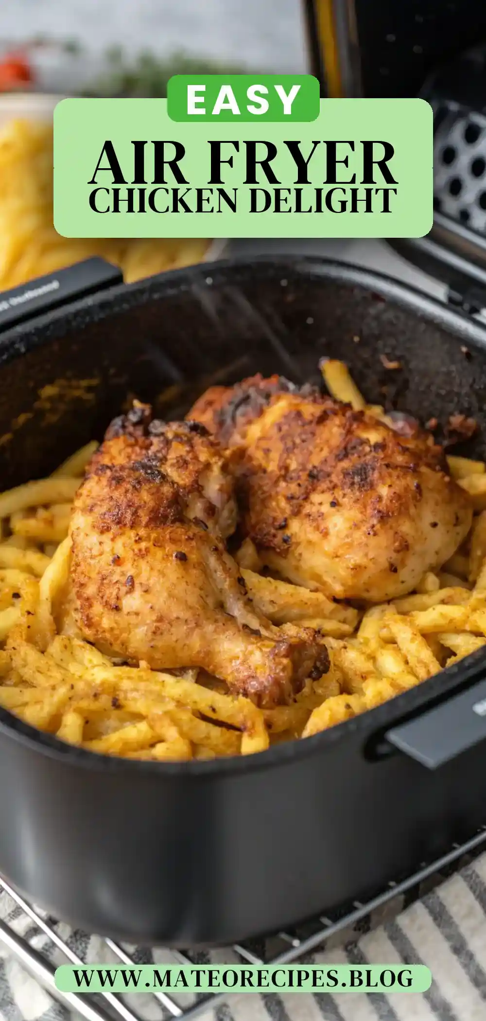 Pinterest pin 2 (Design 2) for Air Fryer Chicken Spätzle