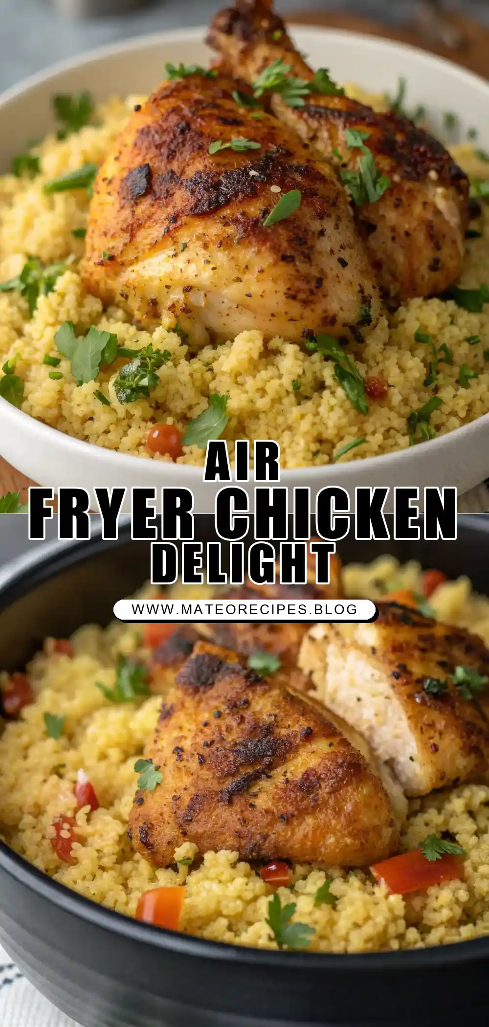 Pinterest pin 1 (Design 1) for Air Fryer Chicken Millet