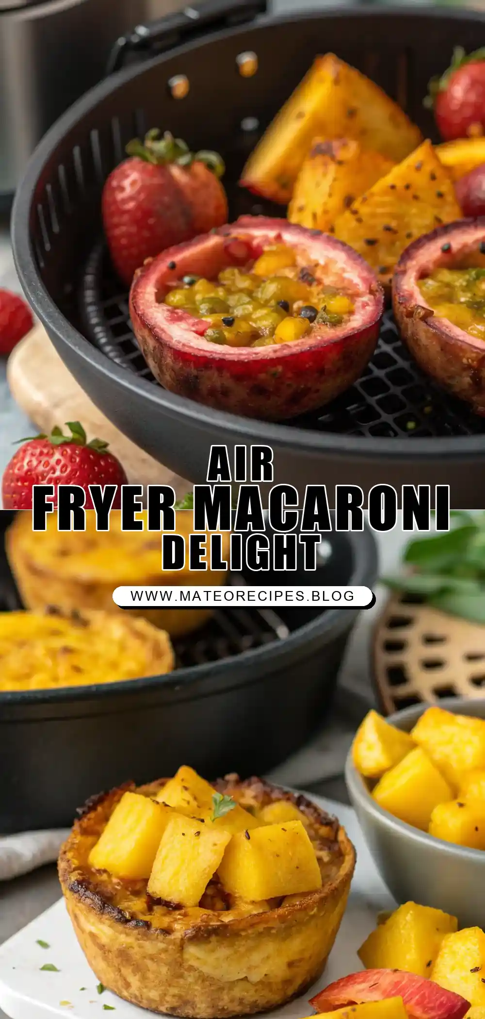Pinterest pin 1 (Design 1) for Air Fryer Maca