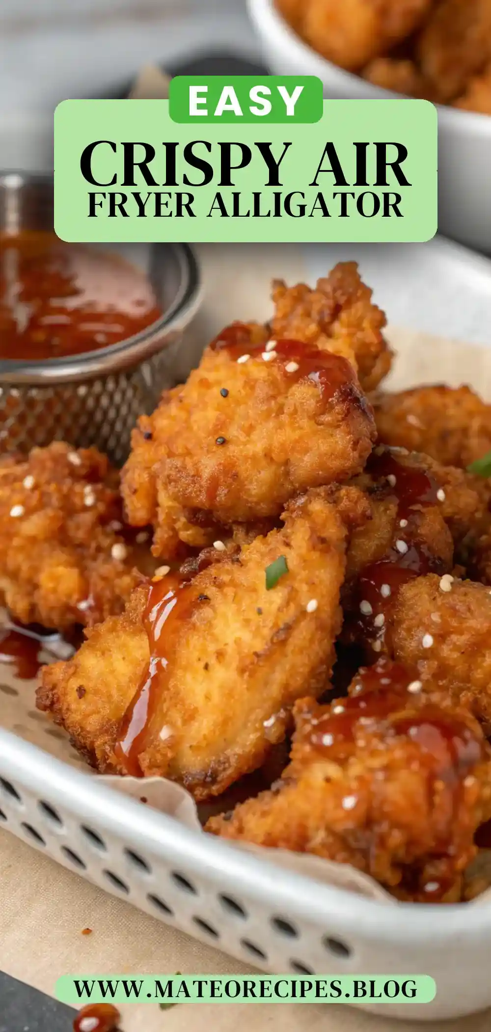 Pinterest pin 2 (Design 2) for Air Fryer Alligator Tails