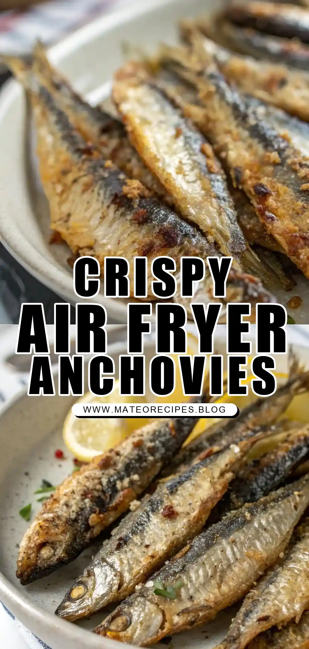 Pinterest pin 1 (Design 1) for Air Fryer Anchovies