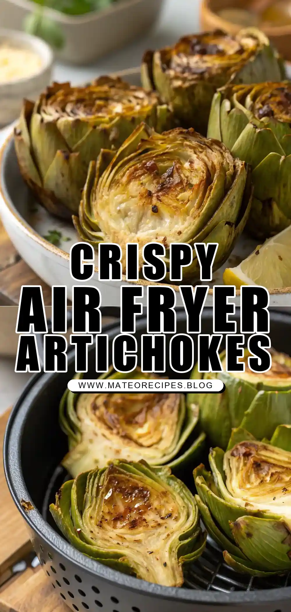 Pinterest pin 1 (Design 1) for Air Fryer Artichokes