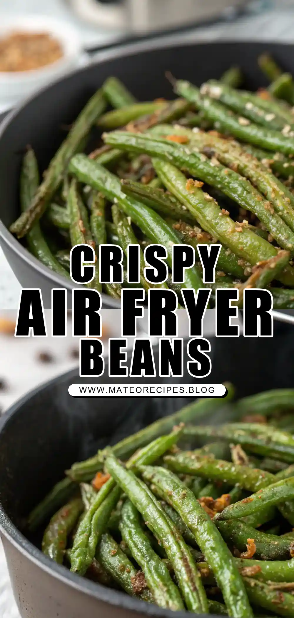 Pinterest pin 1 (Design 1) for Air Fryer Green Beans