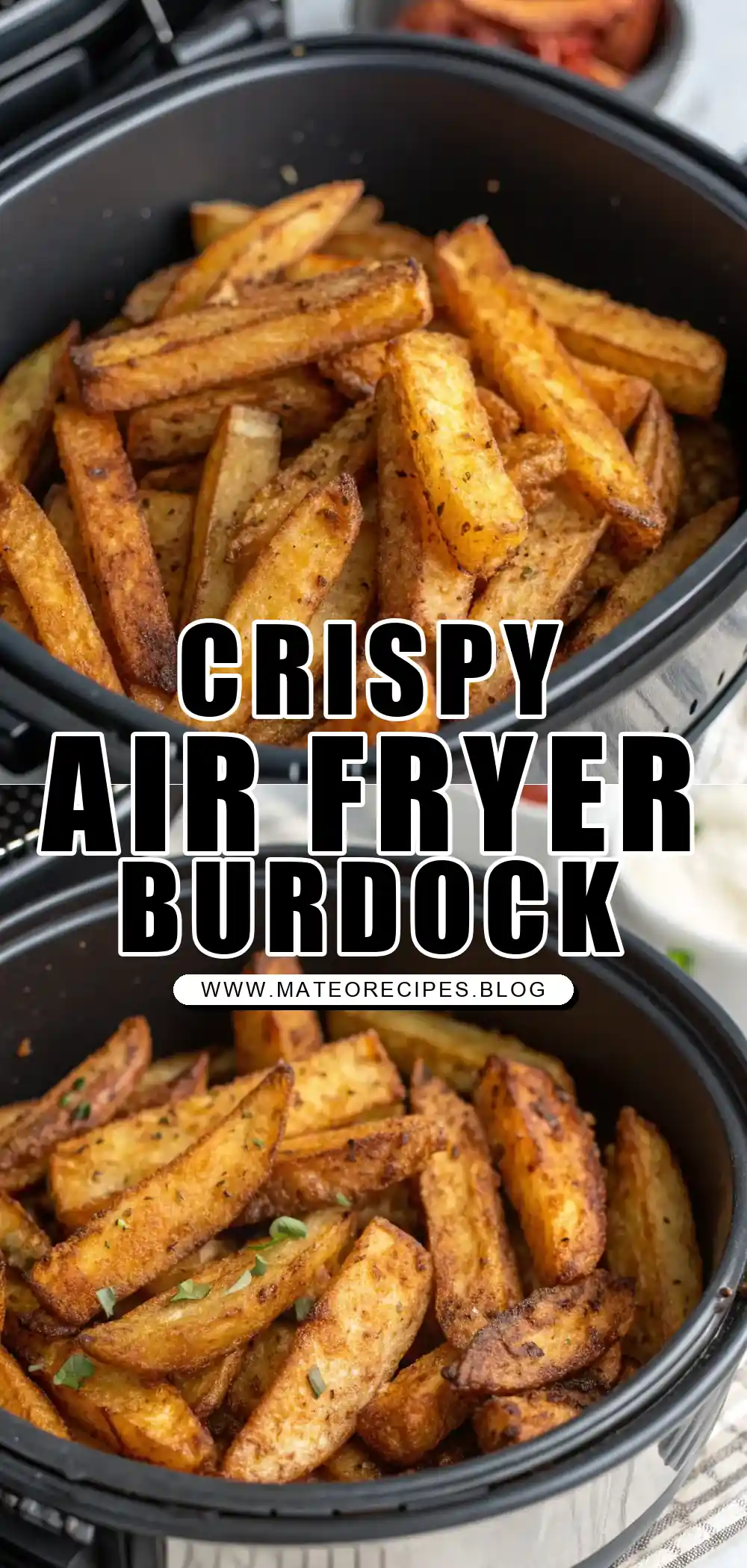 Pinterest pin 1 (Design 1) for Air Fryer Burdock