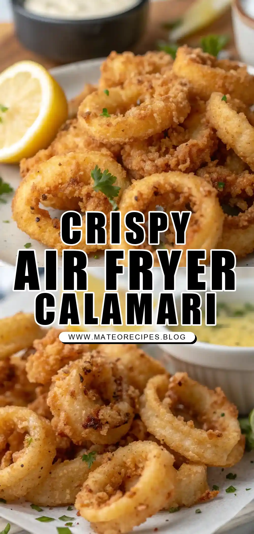 Pinterest pin 1 (Design 1) for Air Fryer Calamari