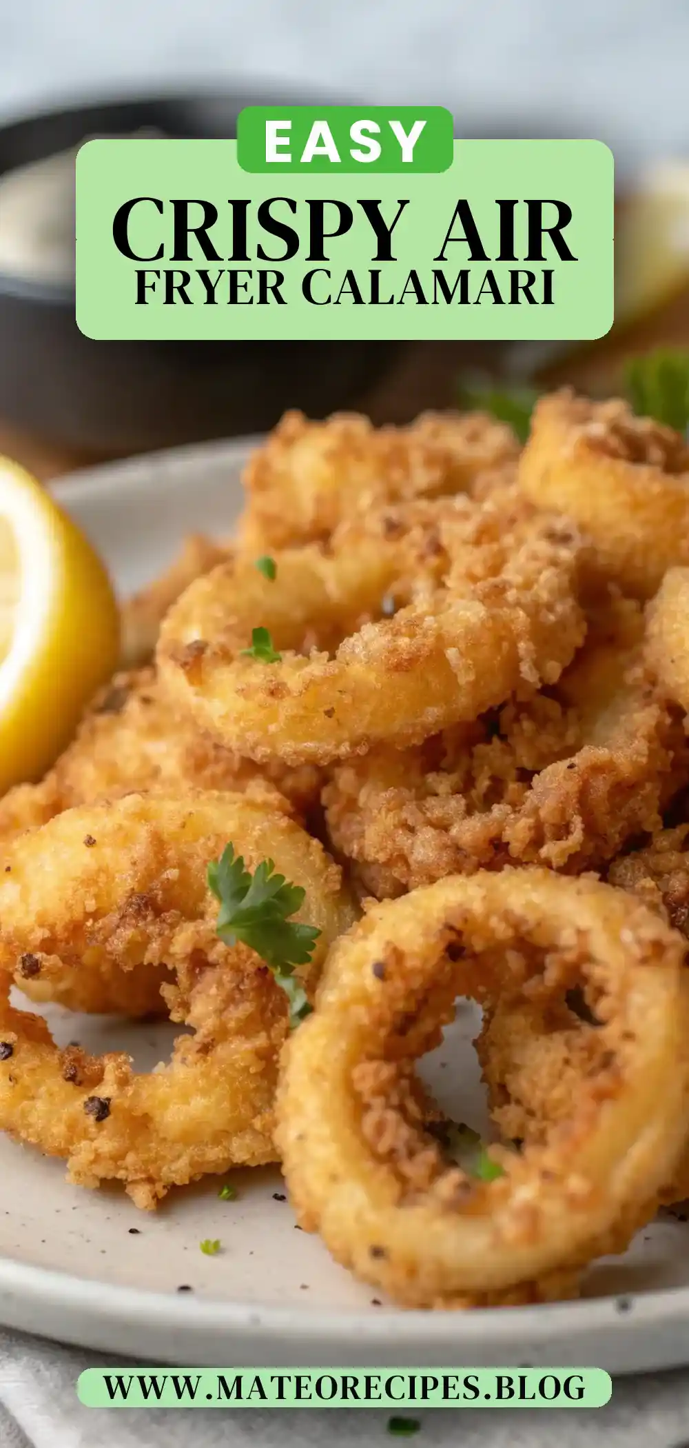 Pinterest pin 2 (Design 2) for Air Fryer Calamari