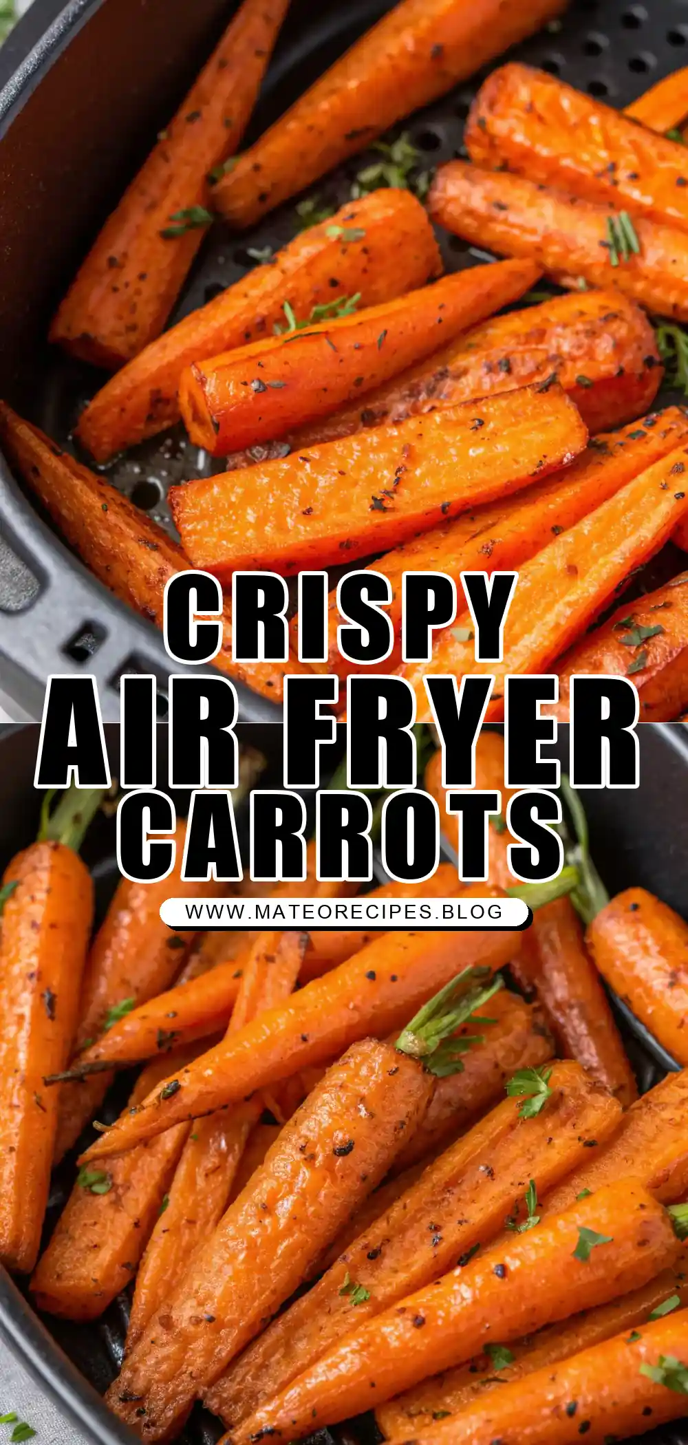 Pinterest pin 1 (Design 1) for Air Fryer Carrots