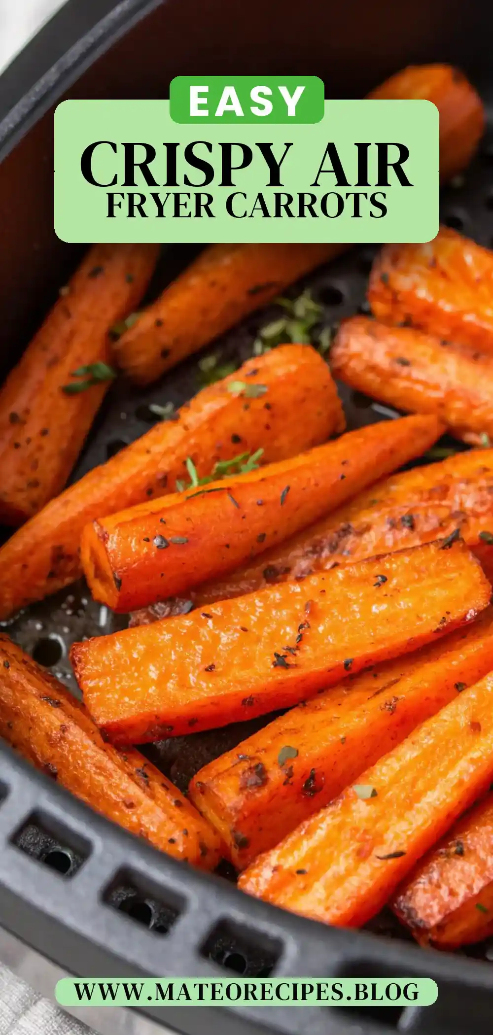 Pinterest pin 2 (Design 2) for Air Fryer Carrots
