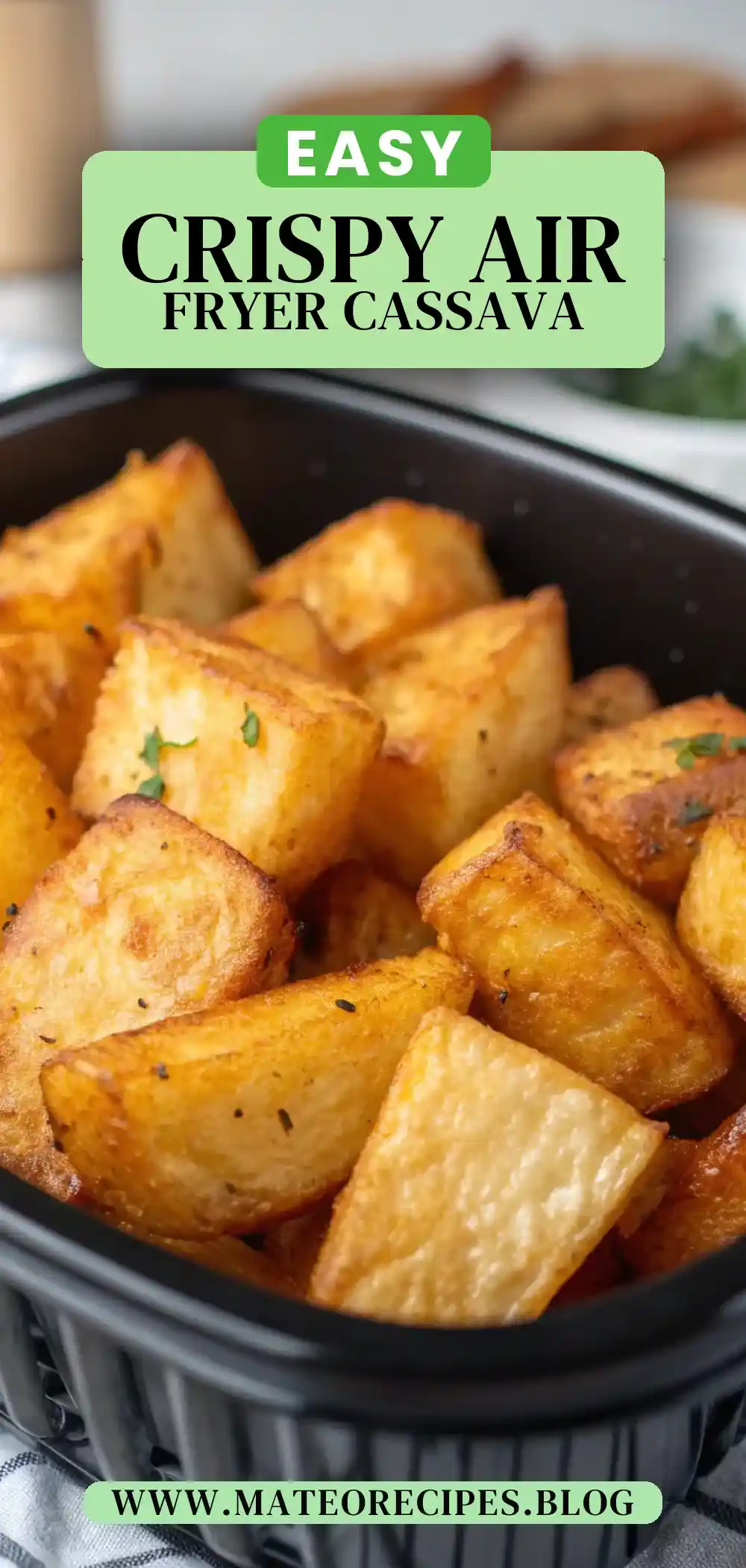 Pinterest pin 2 (Design 2) for Air Fryer Cassava