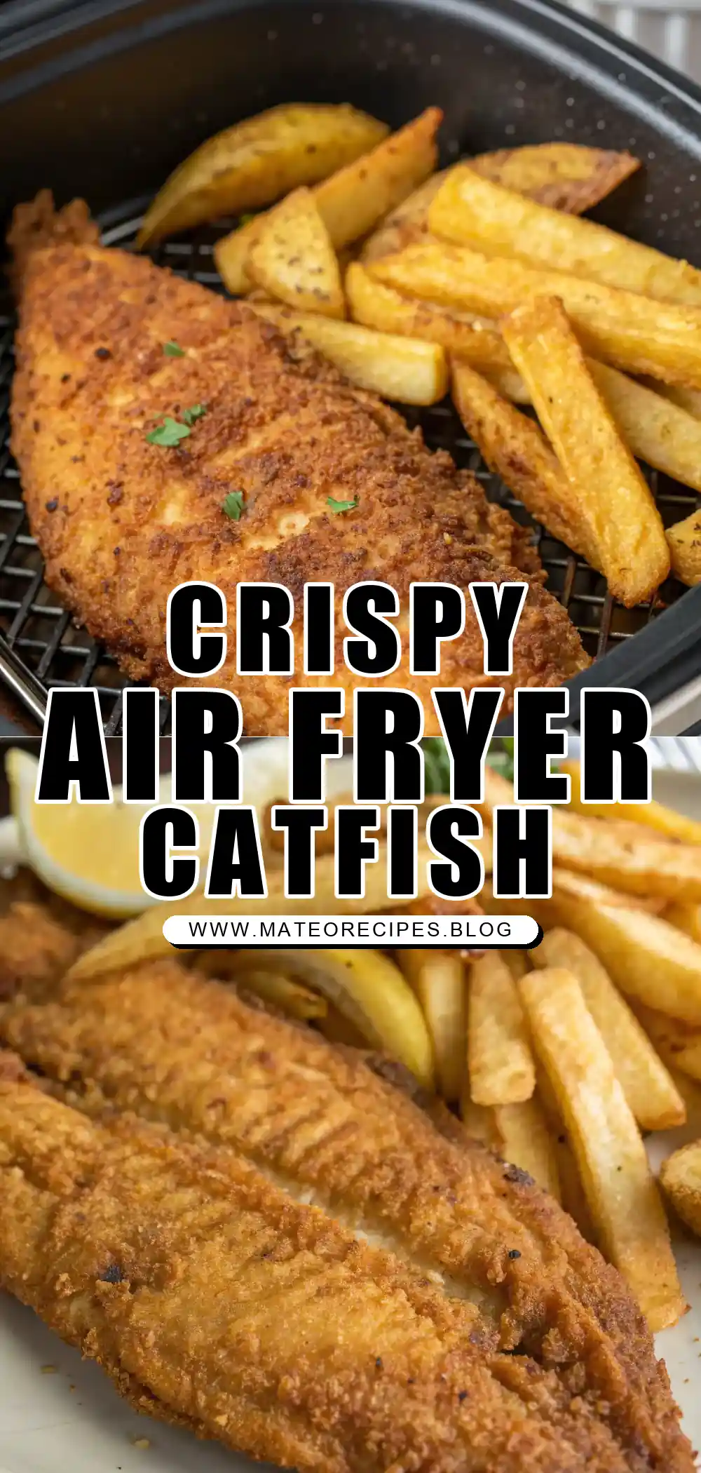 Pinterest pin 1 (Design 1) for Air Fryer Catfish