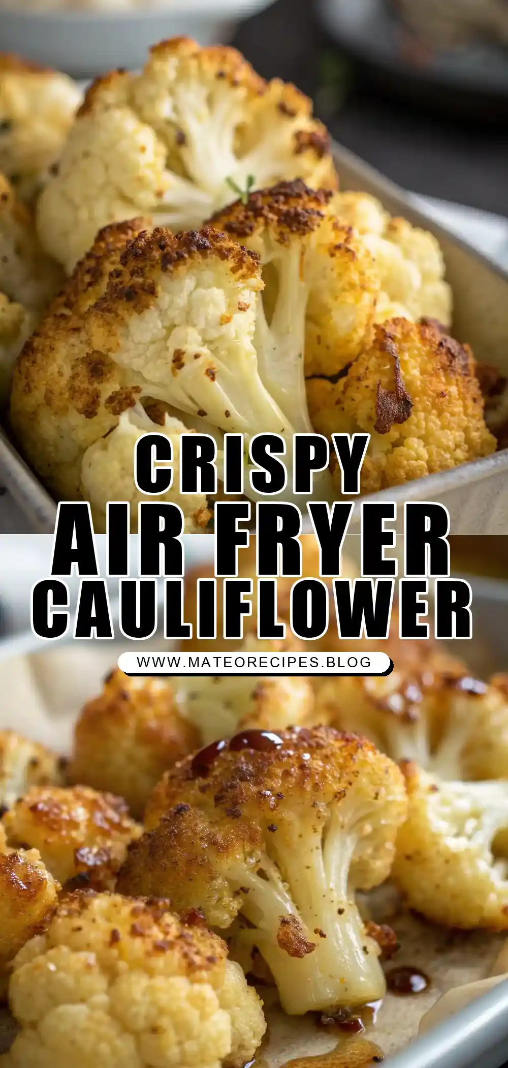 Pinterest pin 1 (Design 1) for Air Fryer Cauliflower