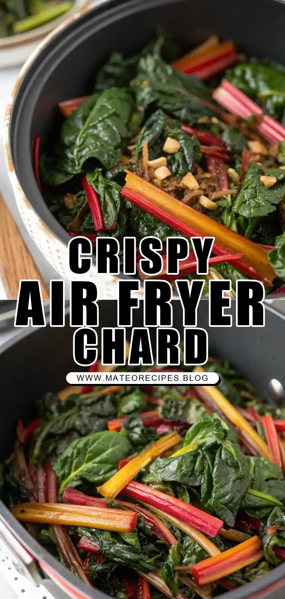 Pinterest pin 1 (Design 1) for Air Fryer Swiss Chard