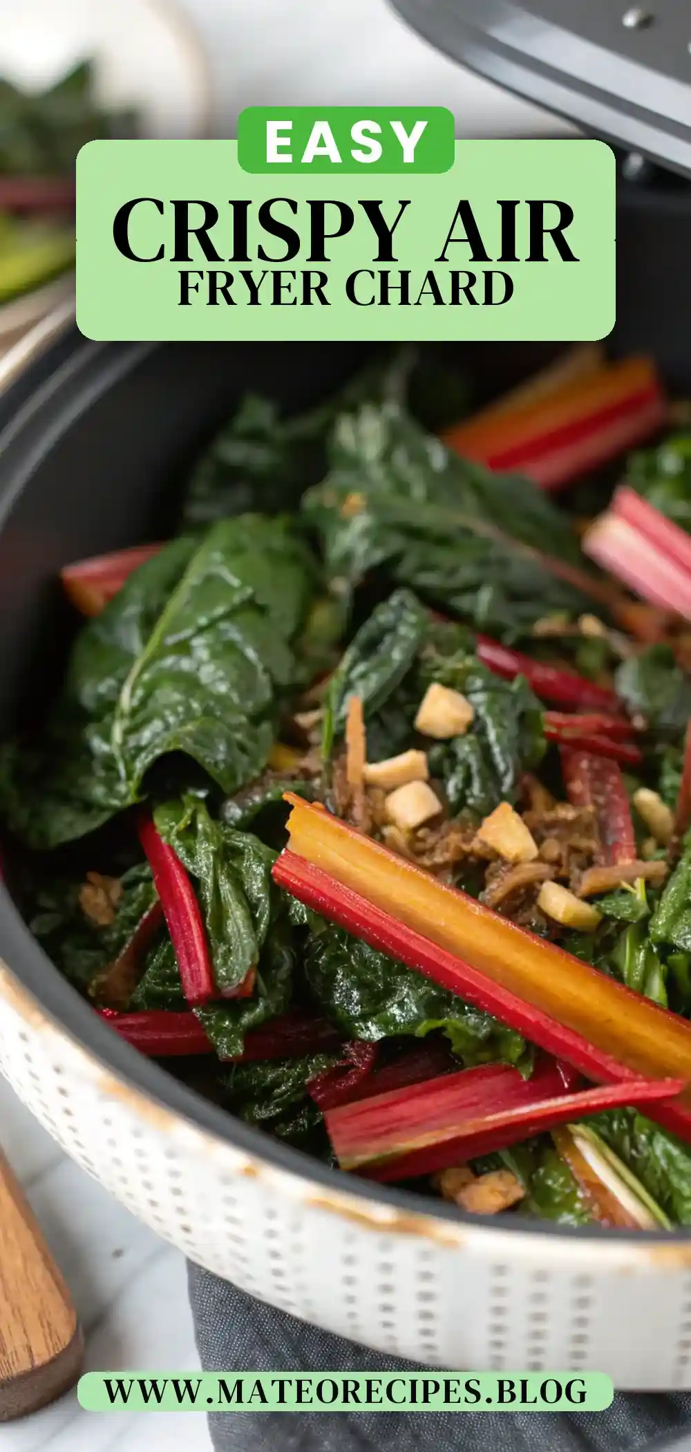 Pinterest pin 2 (Design 2) for Air Fryer Swiss Chard