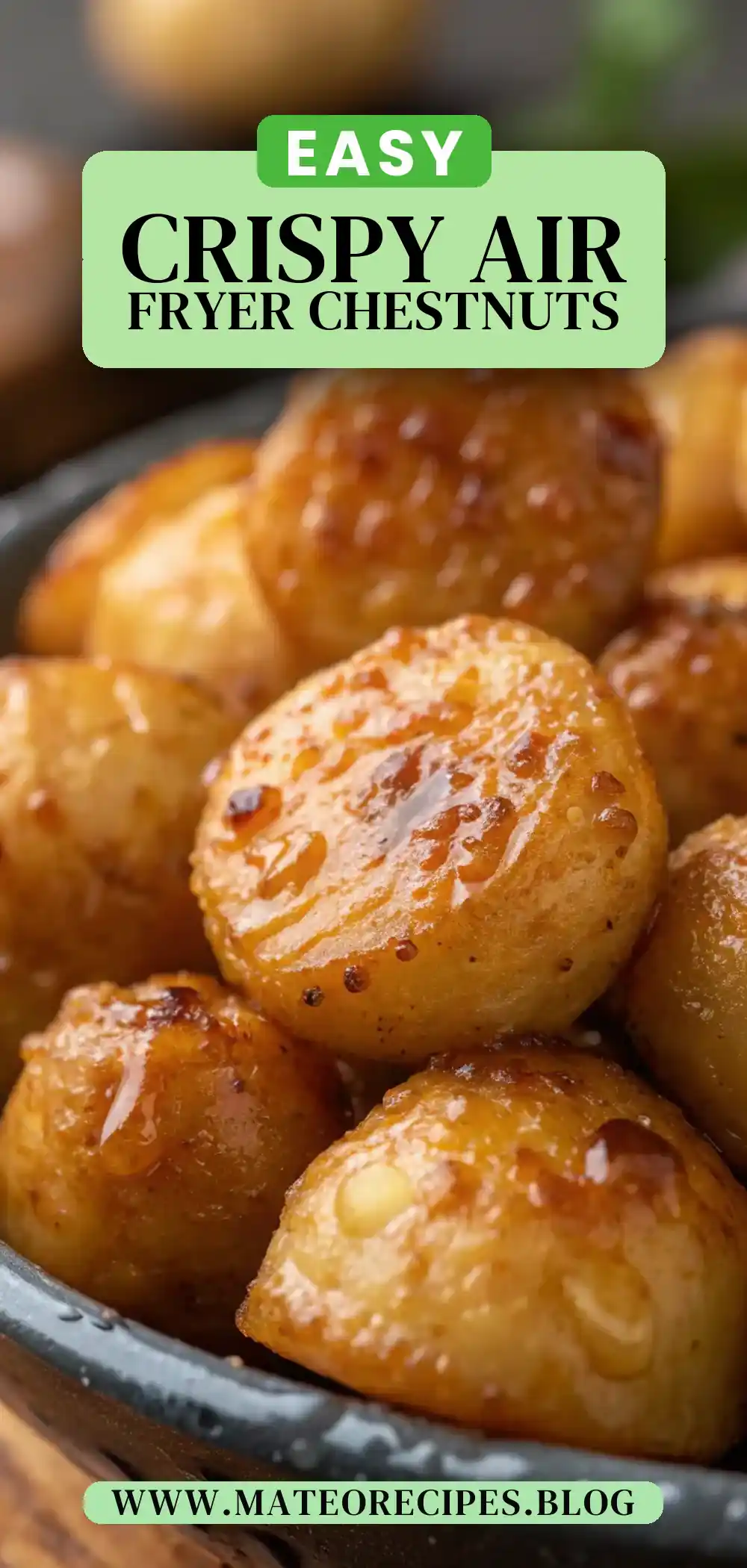 Pinterest pin 2 (Design 2) for Air Fryer Water Chestnuts