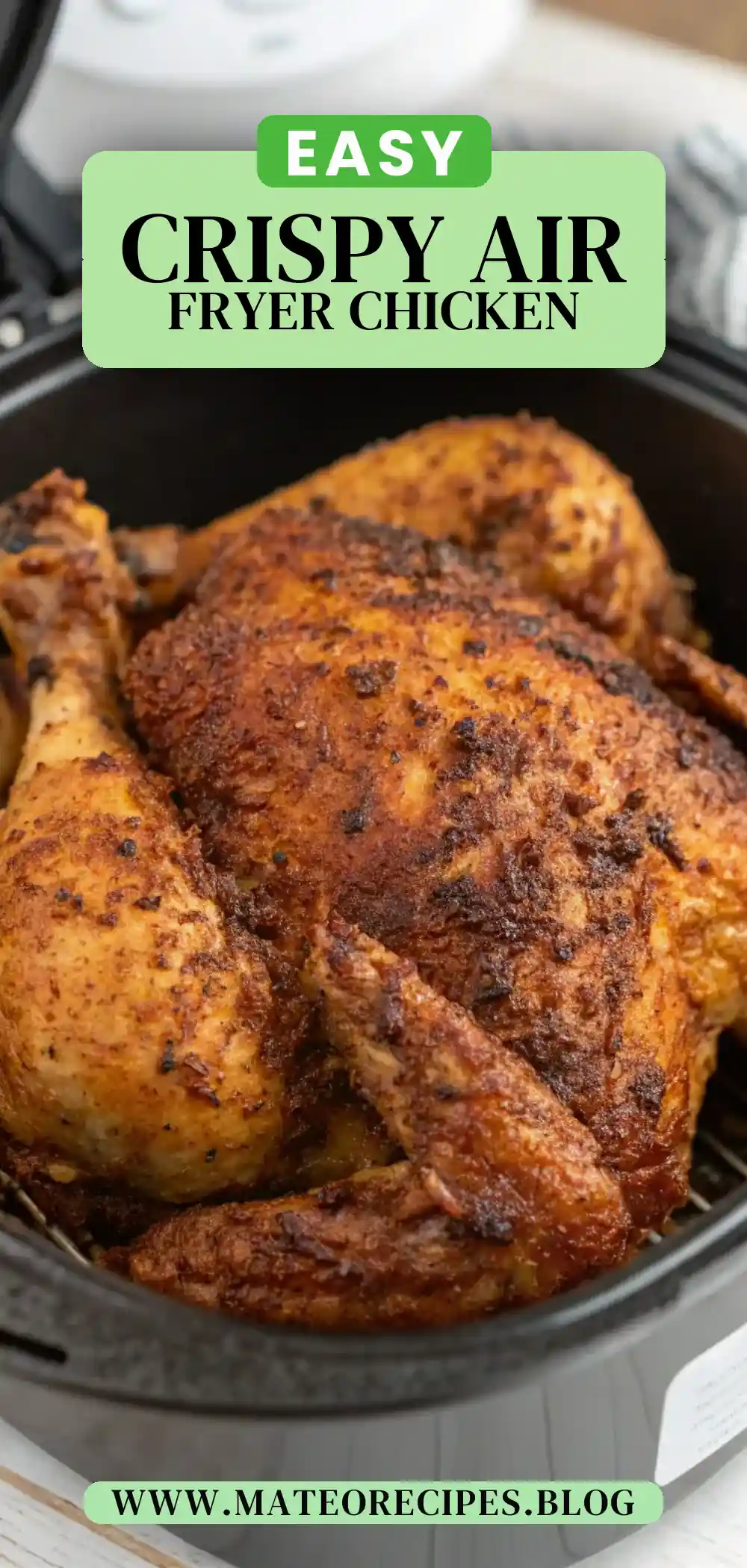 Pinterest pin 2 (Design 2) for Air Fryer Chicken Teff