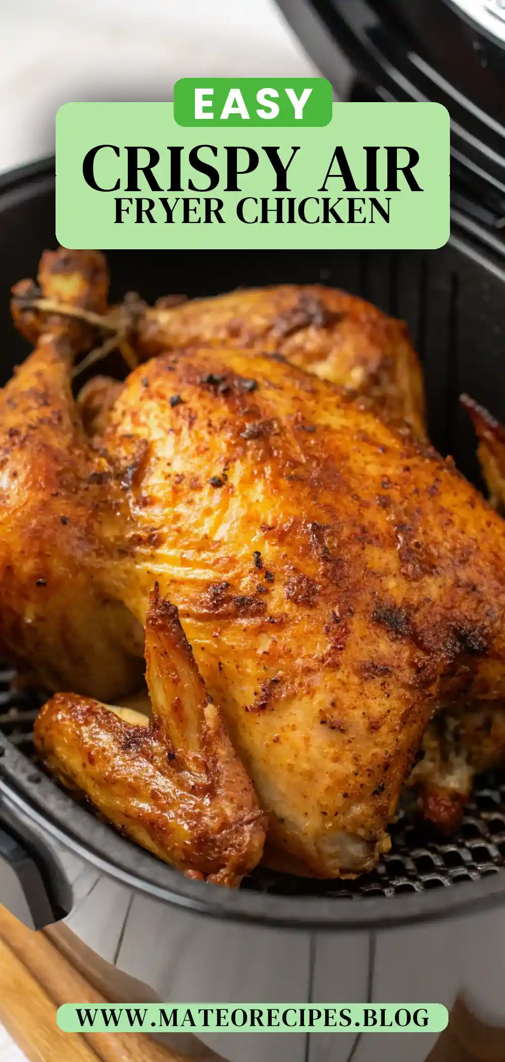 Pinterest pin 2 (Design 2) for Air Fryer Chicken Emmer