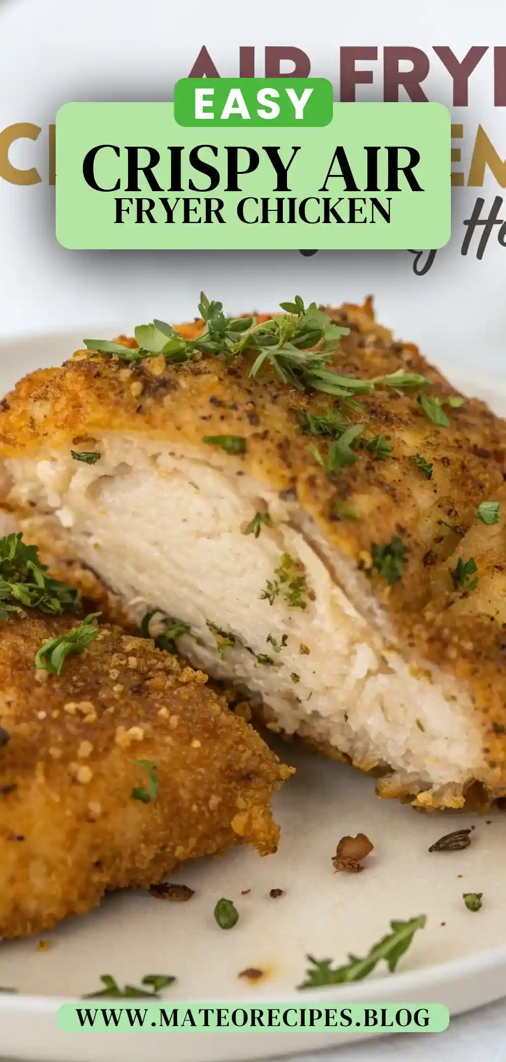 Pinterest pin 2 (Design 2) for Air Fryer Chicken Hemp