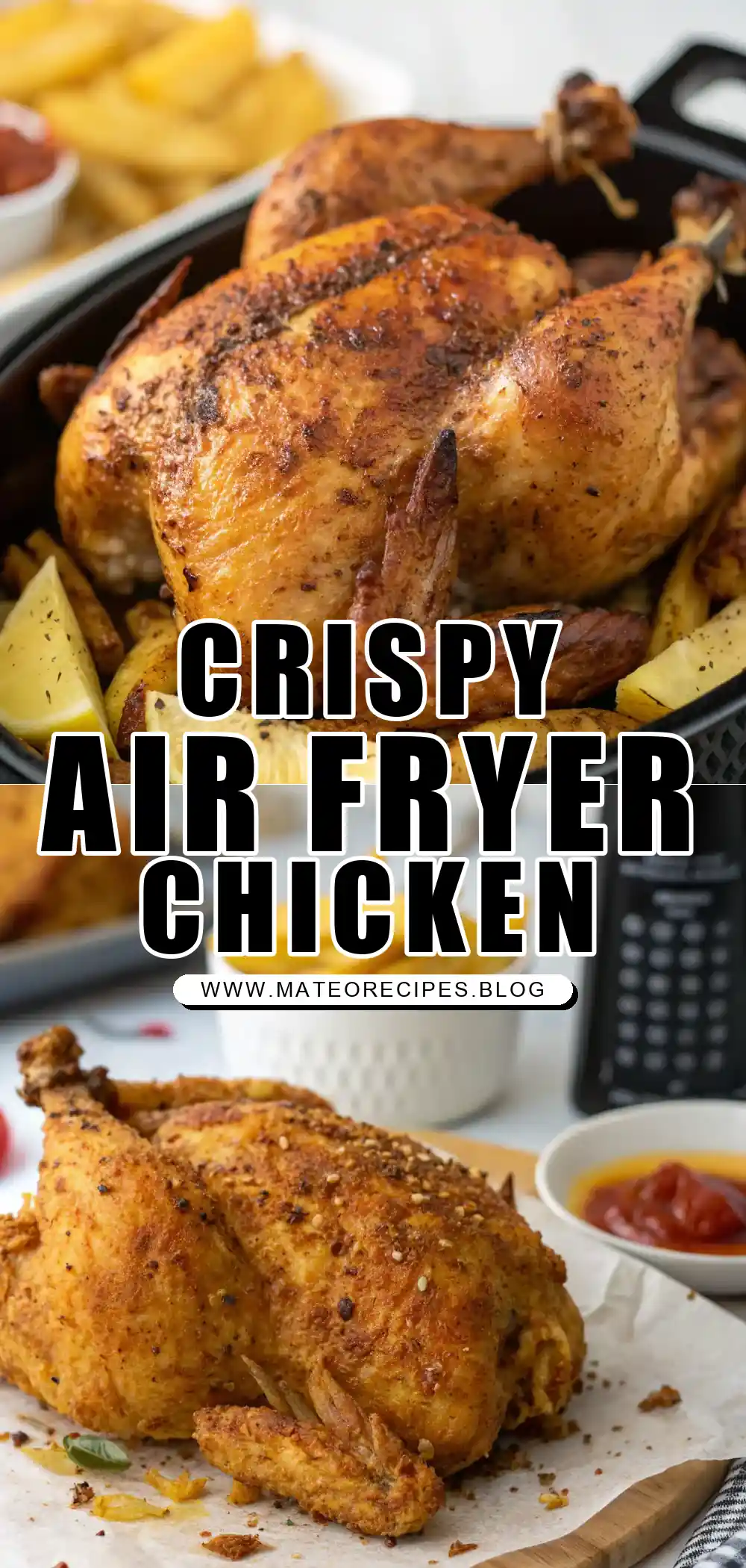 Pinterest pin 1 (Design 1) for Air Fryer Chicken Sunflower