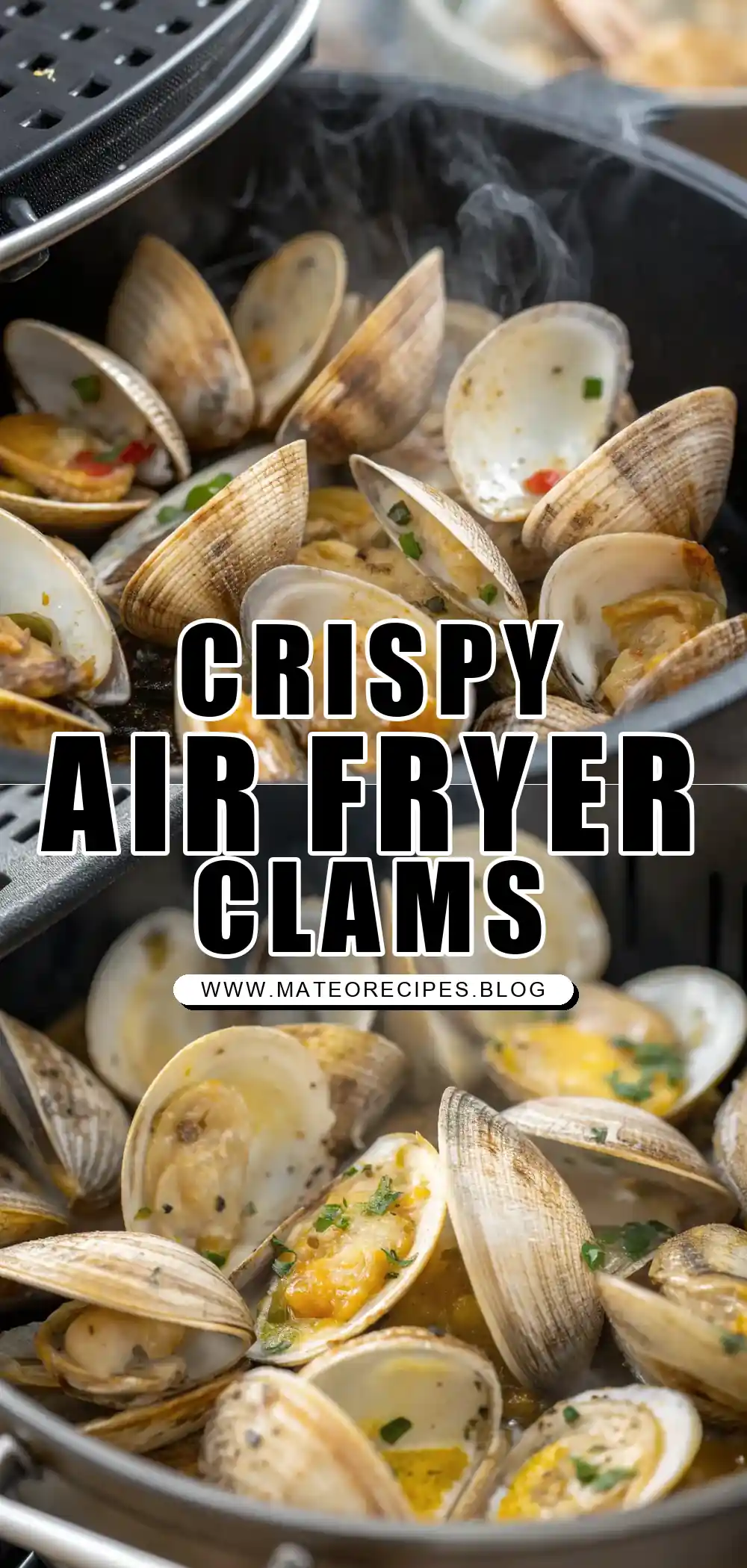 Pinterest pin 1 (Design 1) for Air Fryer Clams