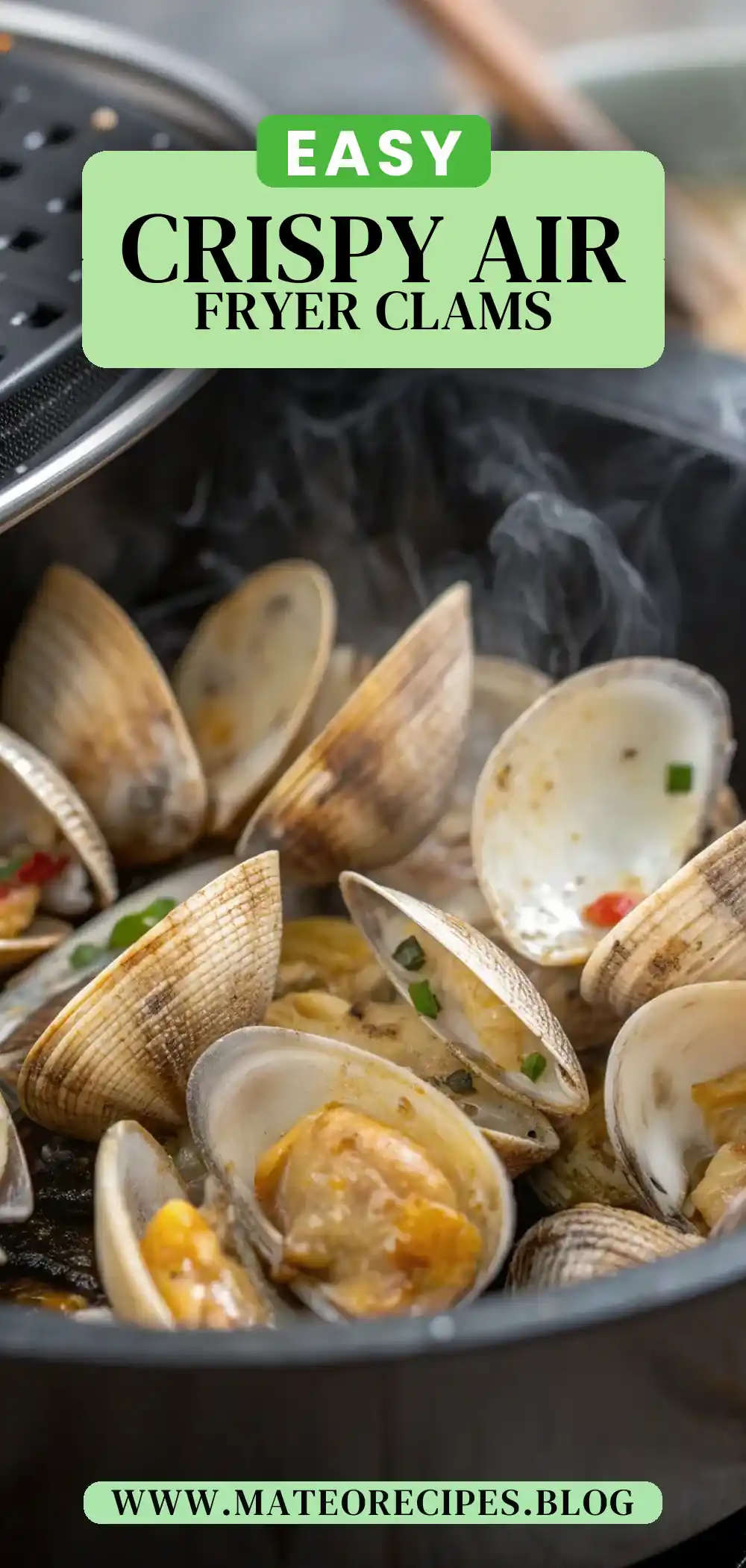 Pinterest pin 2 (Design 2) for Air Fryer Clams