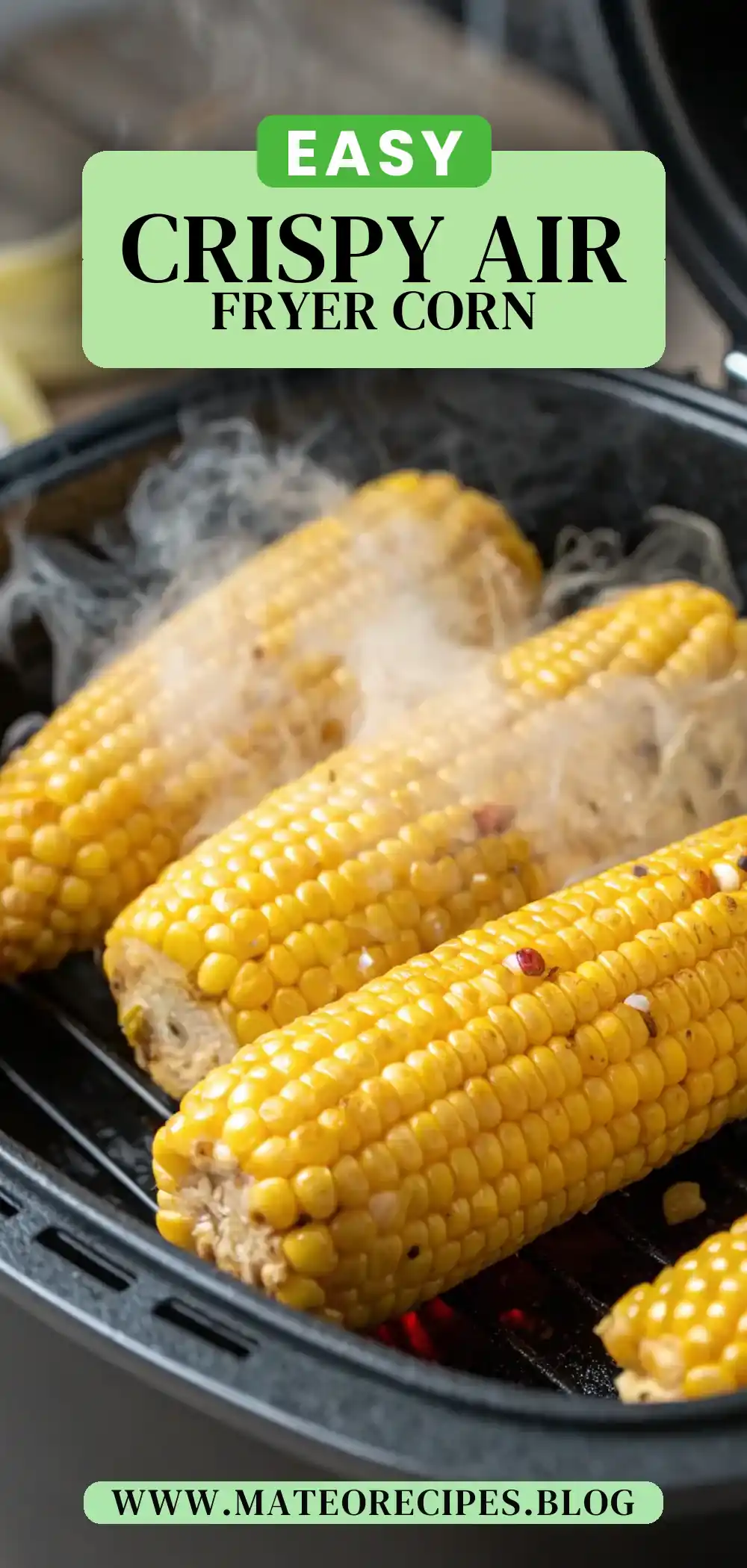 Pinterest pin 2 (Design 2) for Air Fryer Corn on the Cob
