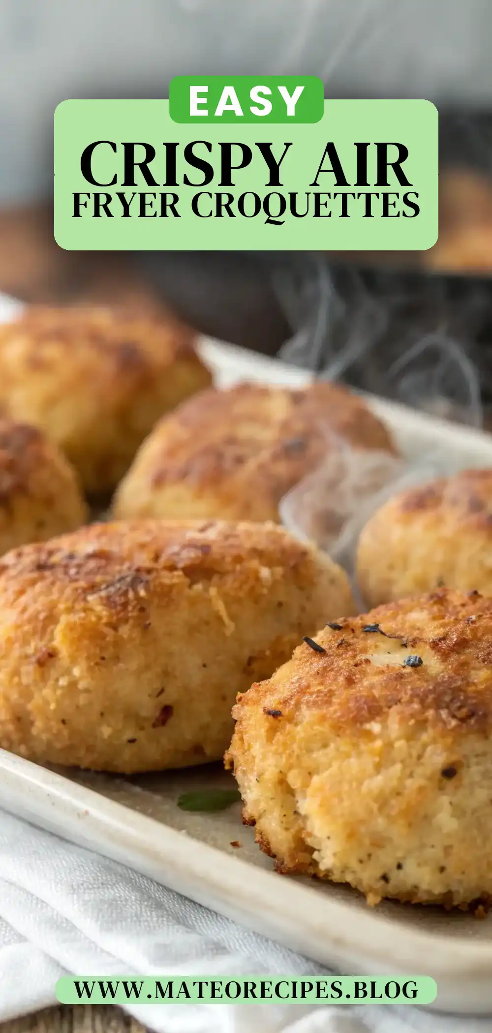 Pinterest pin 2 (Design 2) for Air Fryer Chicken Croquettes