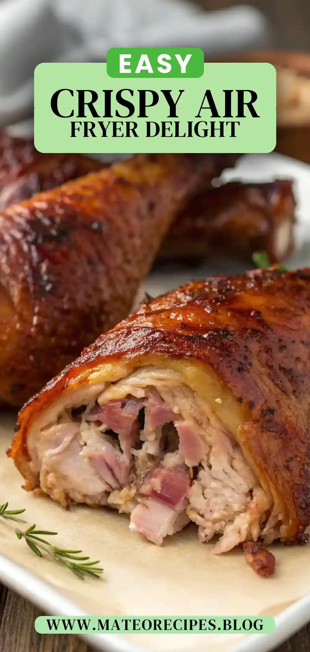 Pinterest pin 2 (Design 2) for Air Fryer Turkey Legs