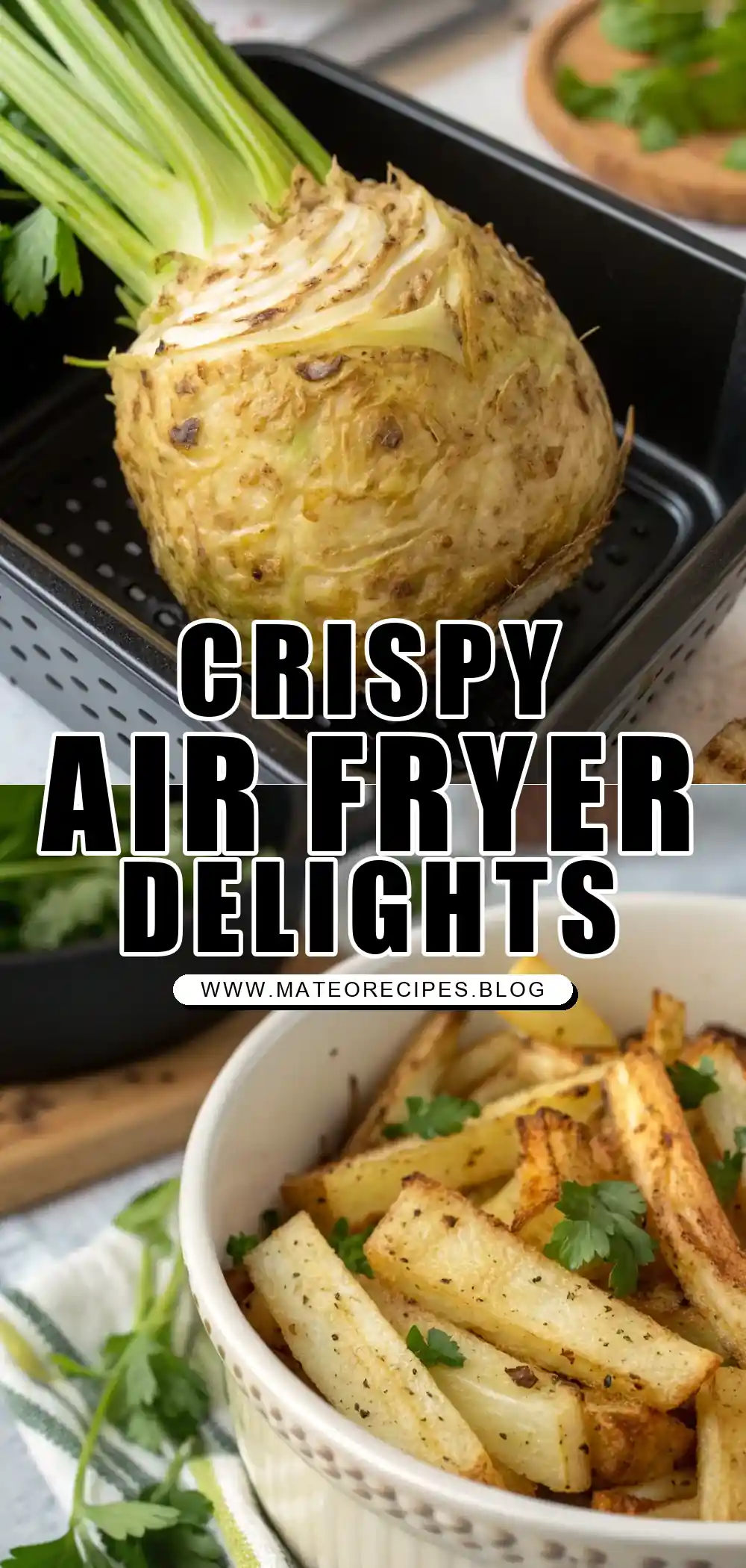 Pinterest pin 1 (Design 1) for Air Fryer Celery Root