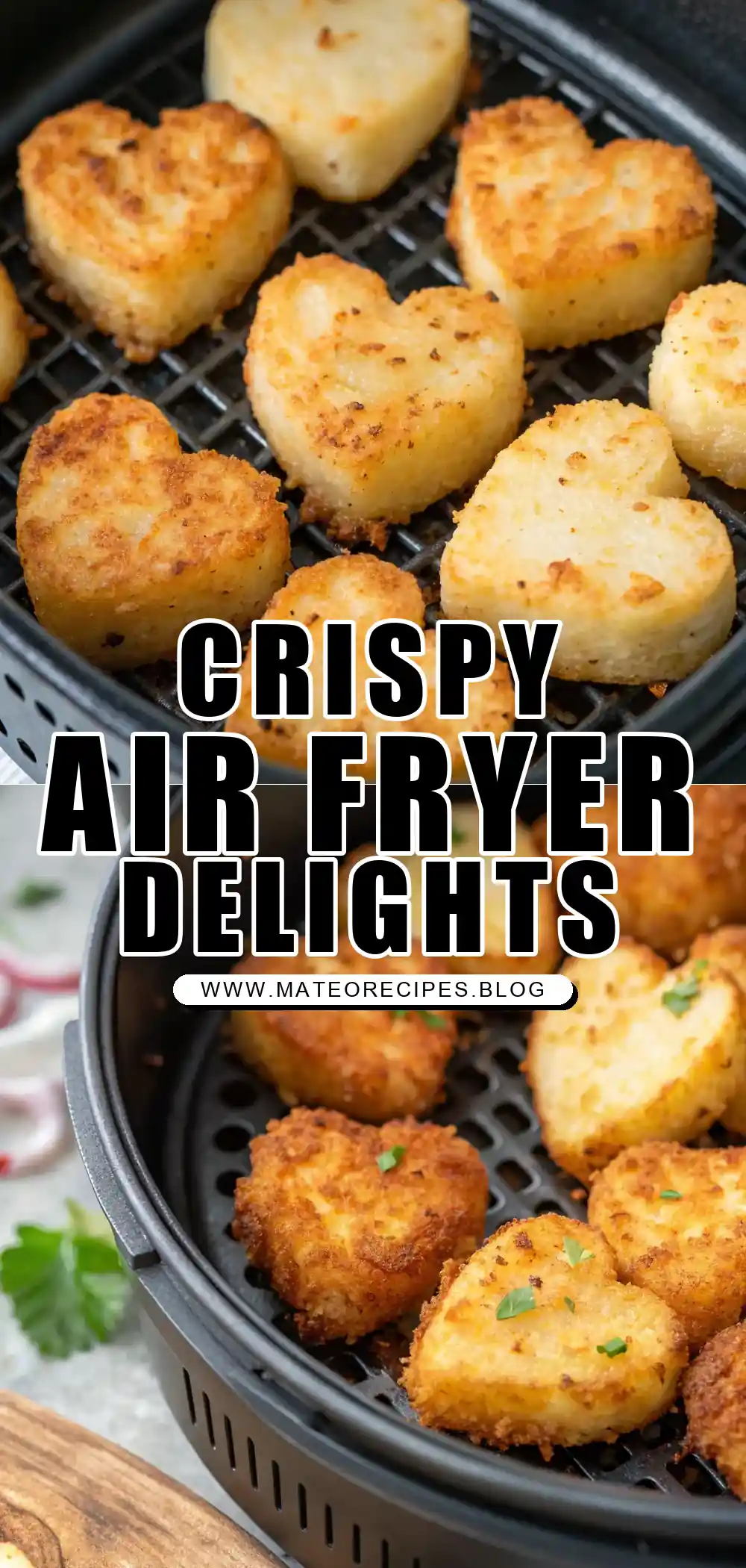 Pinterest pin 1 (Design 1) for Air Fryer Hearts of Palm