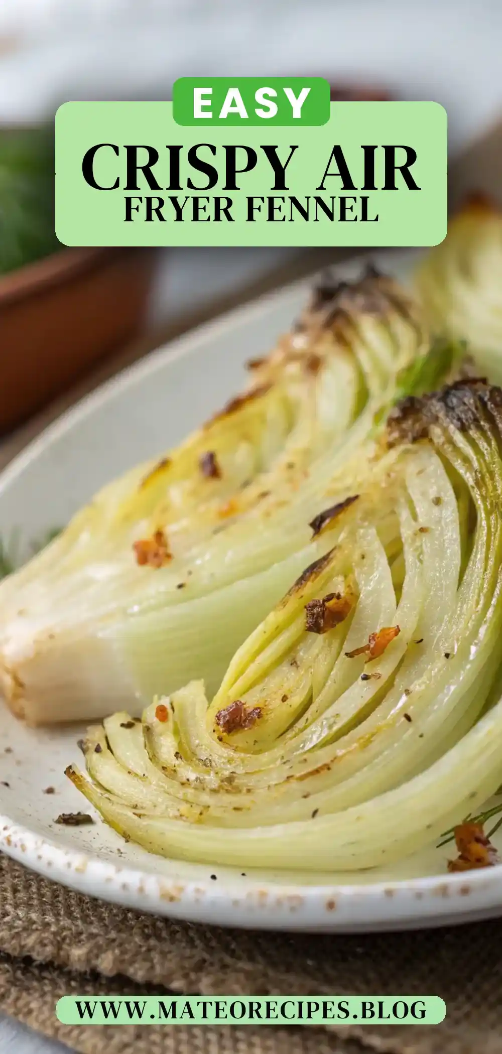 Pinterest pin 2 (Design 2) for Air Fryer Fennel