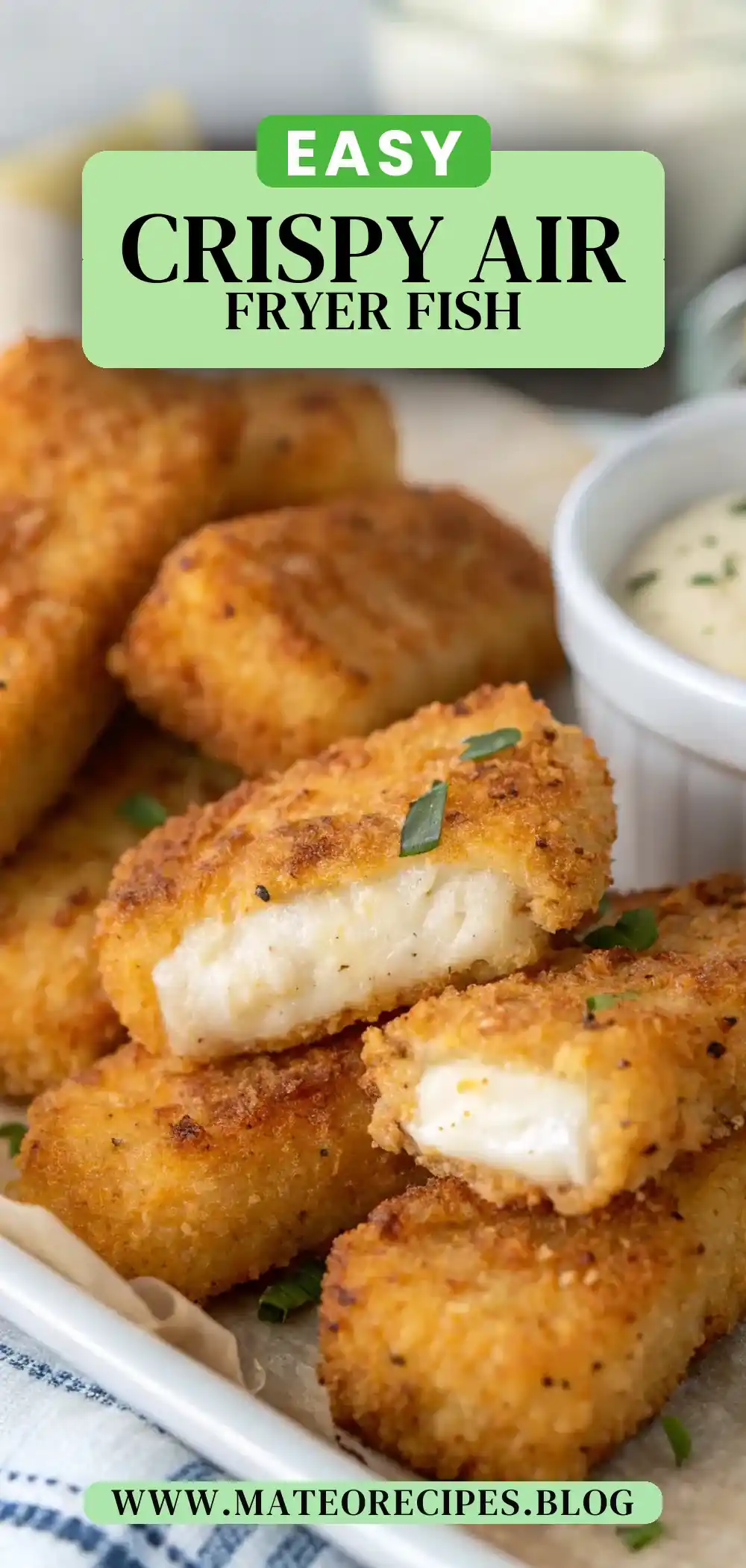 Pinterest pin 2 (Design 2) for Air Fryer Fish Sticks