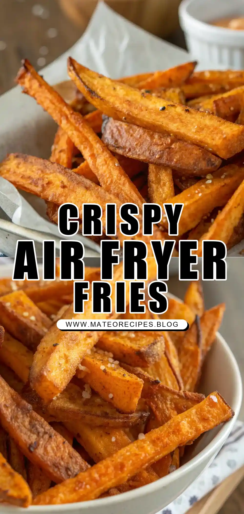 Pinterest pin 1 (Design 1) for Air Fryer Sweet Potato Fries